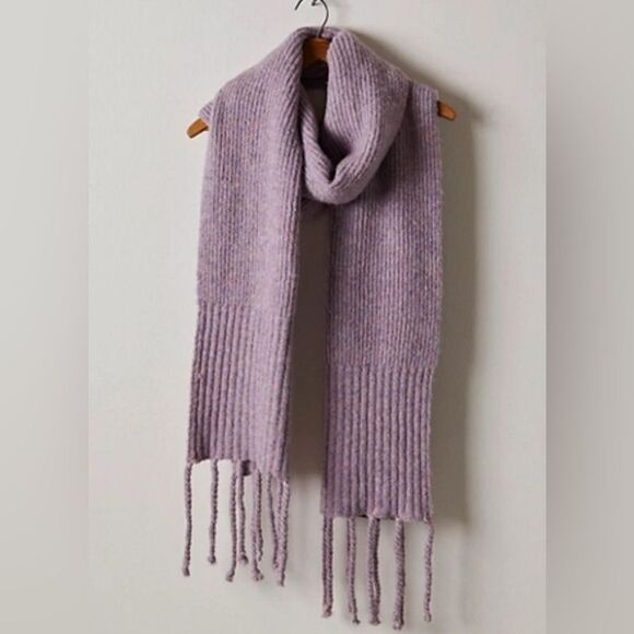 Last One! NWT Free People Hit the Ground Long Scarf in Purple - Picture 1 of 5